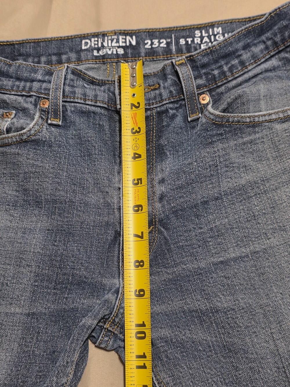 Denizen from Levis Mens 32x34 Slim Straight Fit Jeans Blue Stretch Denim 232 - Picture 7 of 12